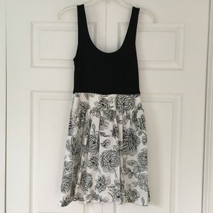 Aqua | Black and White Casual Dress